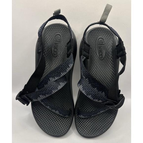 CHACO Boys Blue/Black/Gray Sandals Size 4 Great Condition - Picture 3 of 6